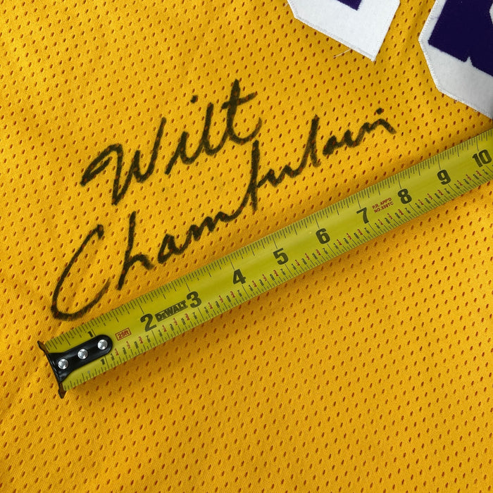 Wilt Chamberlain Signed Pro Cut Los Angeles 1992-93 Lakers Jersey PSA Huge Sig!