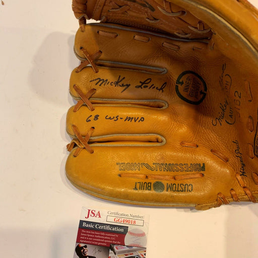 Mickey Lolich 1968 World Series MVP Signed Vintage Game Model Glove JSA COA
