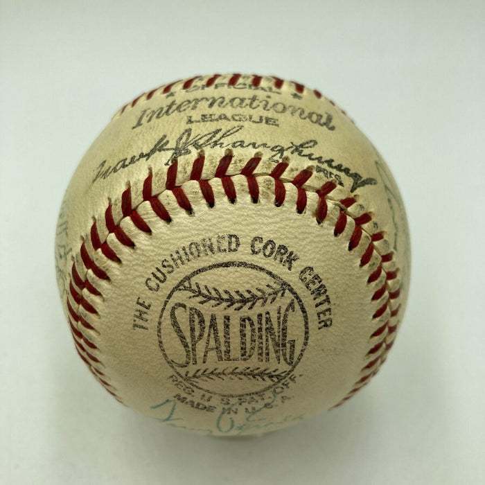 Satchel Paige Sweet Spot 1956 Miami Marlins Team Signed Baseball Beckett COA