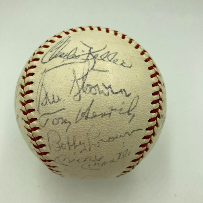 Joe Dimaggio Mickey Mantle New York Yankees HOF Legends Signed Baseball JSA COA