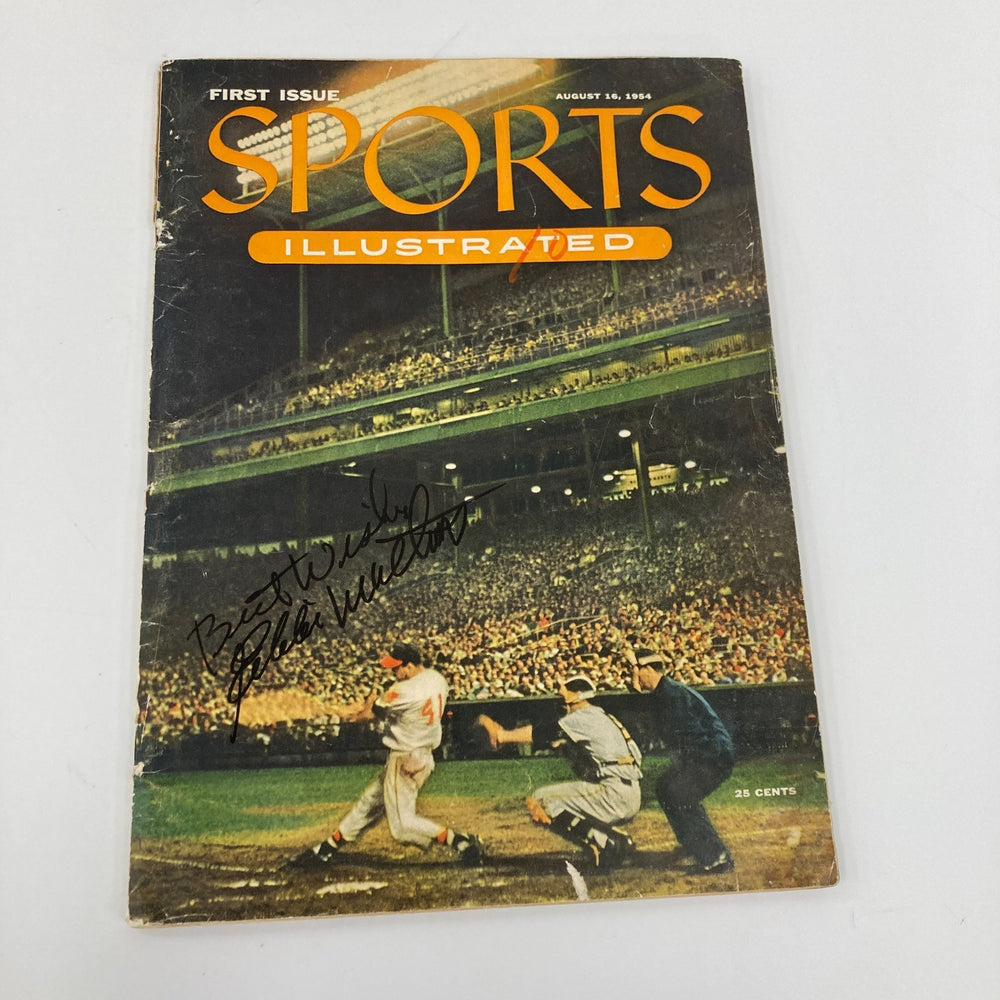 Eddie Mathews Signed 1954 Sports Illustrated First Issue JSA COA