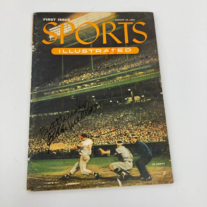 Eddie Mathews Signed 1954 Sports Illustrated First Issue JSA COA