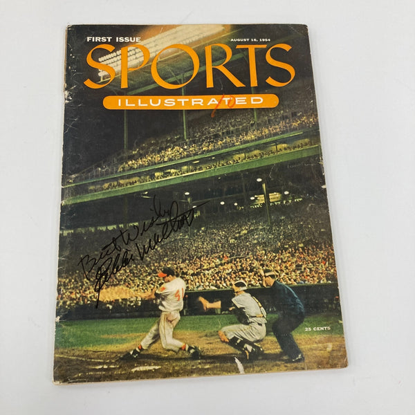 Eddie Mathews Signed 1954 Sports Illustrated First Issue JSA COA