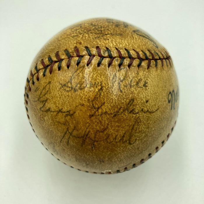 Dazzy Vance Max Carey Dave Bancroft Sam Rice Goose Goslin Signed Baseball JSA