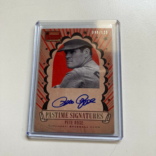 2014 Panini Pete Rose #90/125 Signed Autographed Baseball Card Auto
