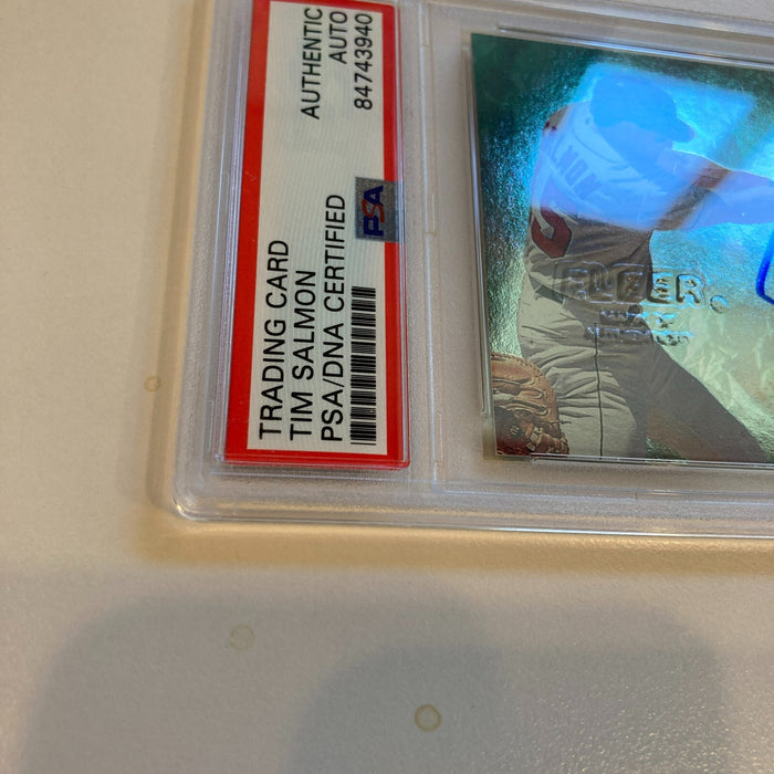 Rare 1994 Fleer Tim Salmon "ROY 1993" Signed Promo Card With Fleer Stamp PSA DNA