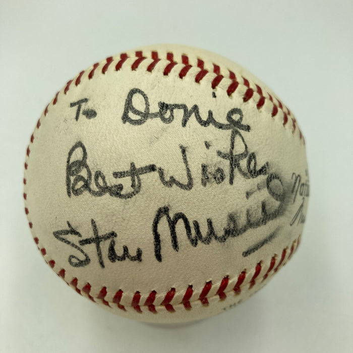 1960's Stan Musial Playing Days Signed National League Giles Baseball PSA DNA