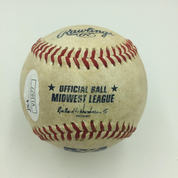 Gleyber Torres Pre Rookie Signed Game Used Minor League Baseball Yankees JSA