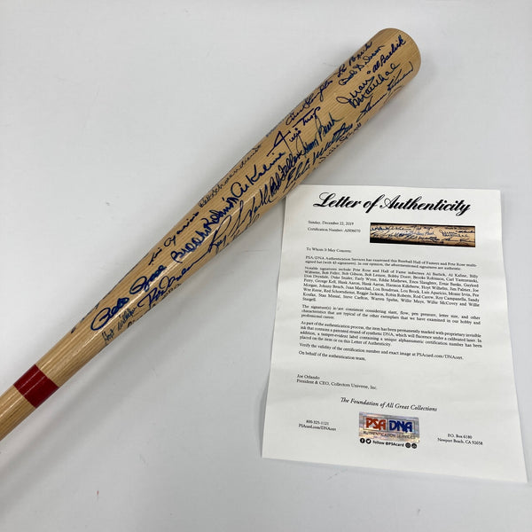 Hall Of Fame Multi Signed Bat Willie Mays Sandy Koufax Roy Campanella (43) PSA