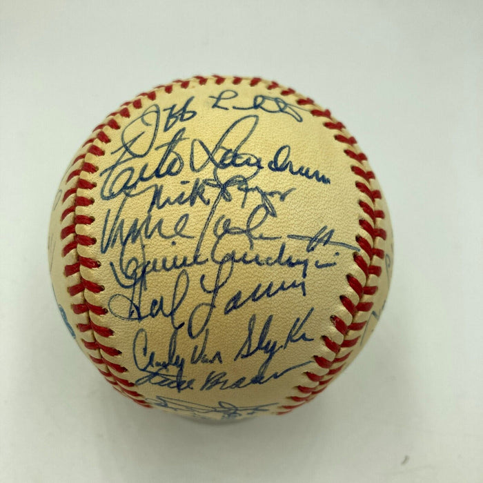 1985 St. Louis Cardinals NL Champs Team Signed World Series Baseball JSA COA