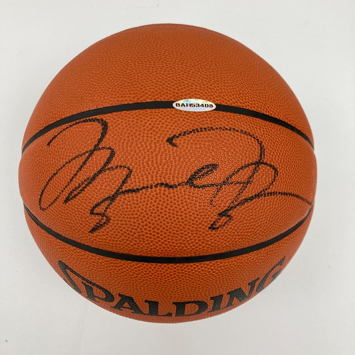 Michael Jordan Signed Spalding Official NBA Game Basketball UDA Upper Deck COA