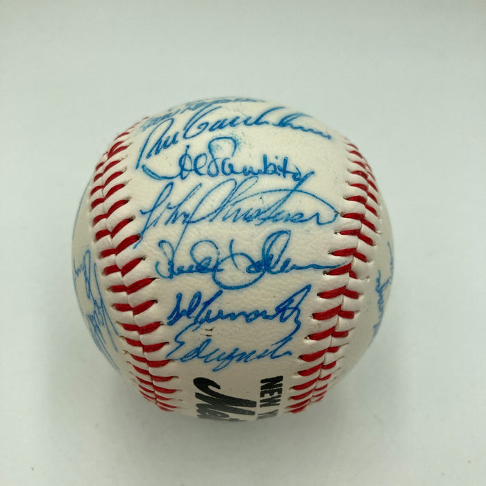 1985 - 1986 New York Mets Team Signed Baseball 28 Sigs With Gary Carter