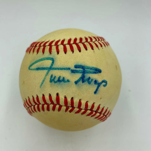 Willie Mays Signed Vintage National League Feeney Baseball With PSA DNA COA