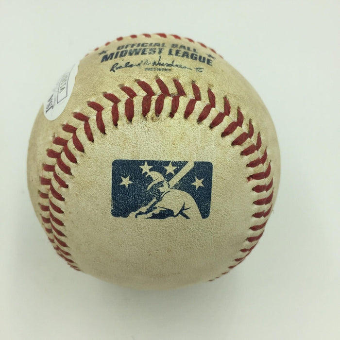 Gleyber Torres Pre Rookie Signed Game Used Minor League Baseball Yankees JSA