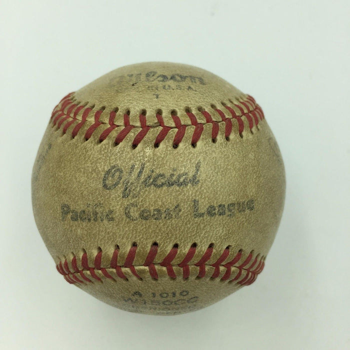 Rare 1944 Joe Dimaggio Playing Days Signed Pacific Coast League Baseball JSA