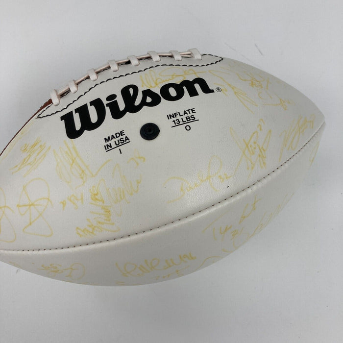 1995 Denver Broncos Team Signed Wilson NFL Football John Elway JSA COA