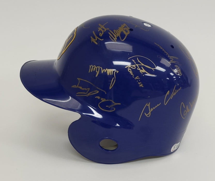 1993 Milwaukee Brewers Team Signed Authentic Helmet Beckett COA