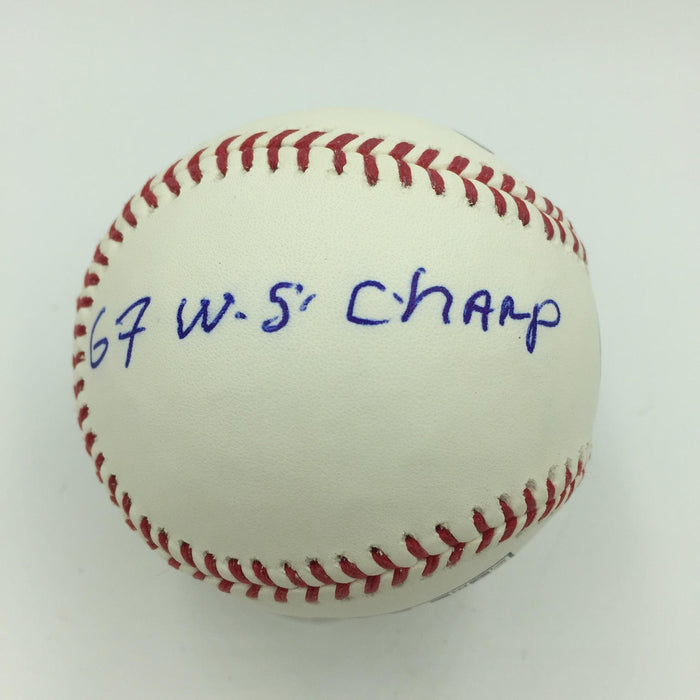 Orlando Cepeda Signed Heavily Inscribed Stat Baseball Hall Of Fame Logo JSA COA