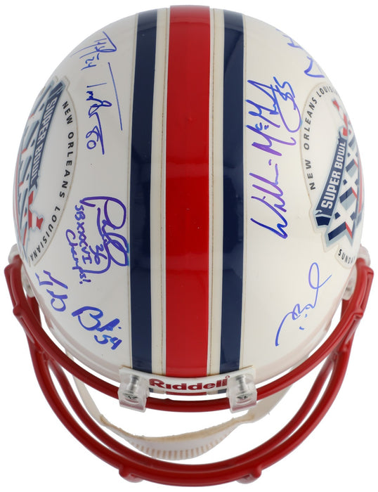2001 New England Patriots Team Signed Helmet Tom Brady First Super Bowl Beckett