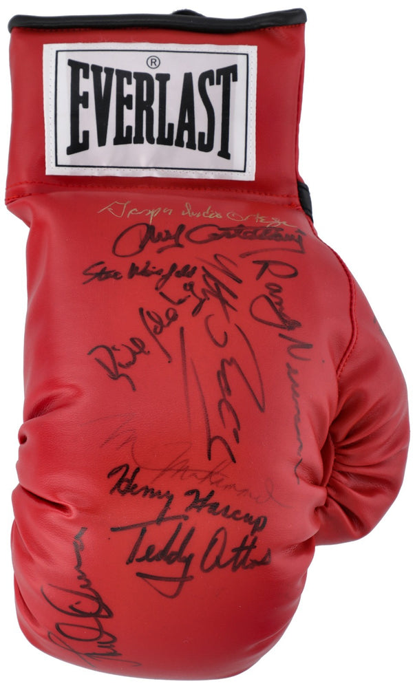 Boxing Greats Multi Signed Glove 11 Sig  Teddy Atlas Gaspar Ortega Beckett COA