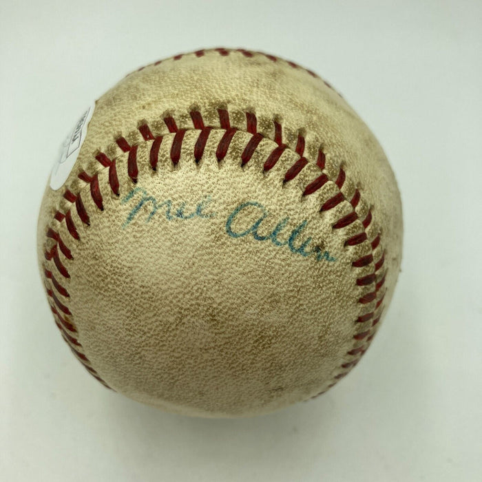 Casey Stengel & Mel Allen Signed 1960's Game Used Baseball JSA COA