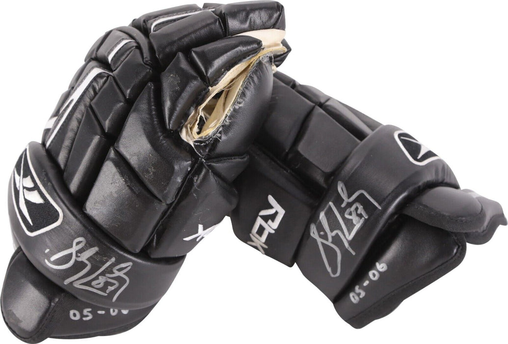 Sidney Crosby 2005 Rookie Pittsburgh Penguins Signed Game Issued Gloves PSA DNA