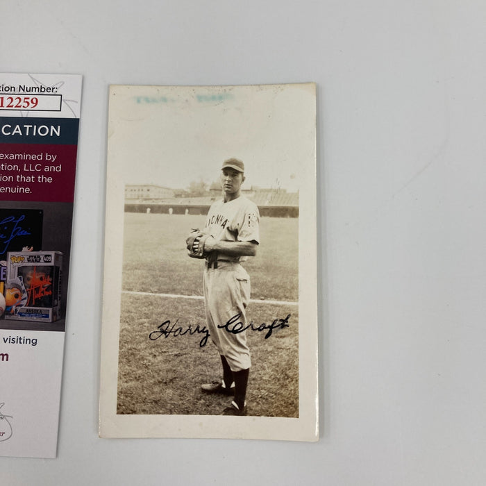Harry Craft Signed Original 1946 Snapshot Photo Cincinnati Reds JSA COA