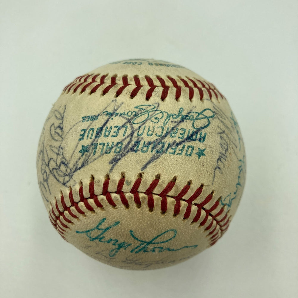 1971 Boston Red Sox Team Signed AL Baseball Carl Yastrzemski JSA COA
