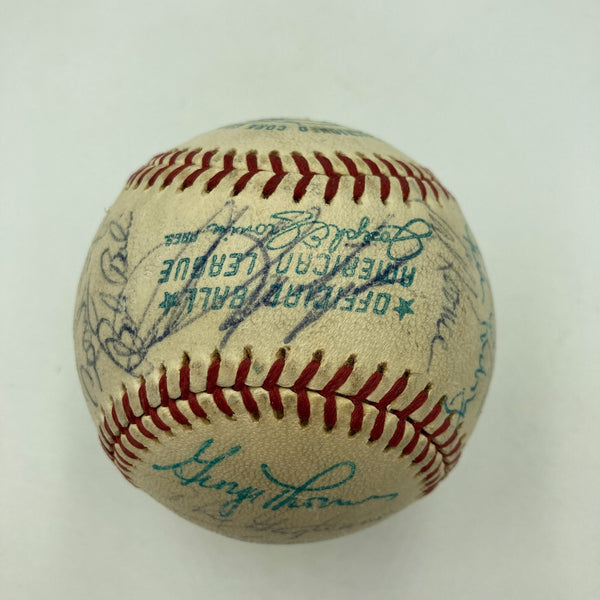1971 Boston Red Sox Team Signed AL Baseball Carl Yastrzemski JSA COA