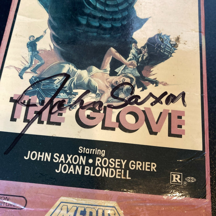 John Saxon Signed Vintage The Glove VHS Movie With JSA COA