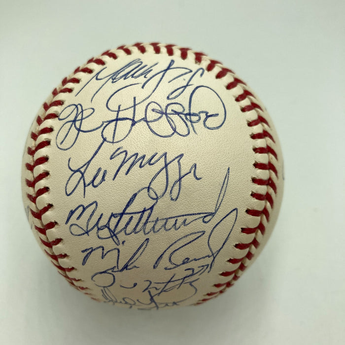 2001 Atlanta Braves Team Signed Baseball Chipper Jones Greg Maddux Tom Glavine