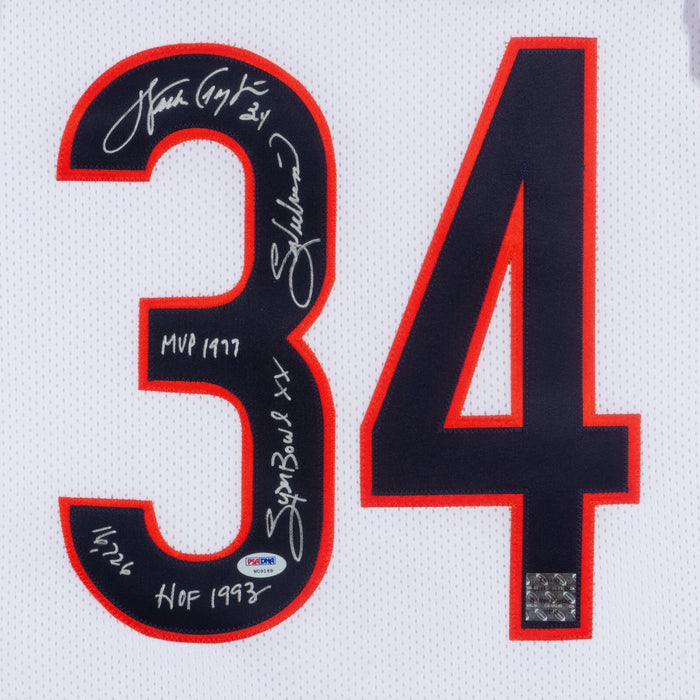 Walter Payton Signed Heavily Inscribed STATS Chicago Bears Jersey PSA DNA COA