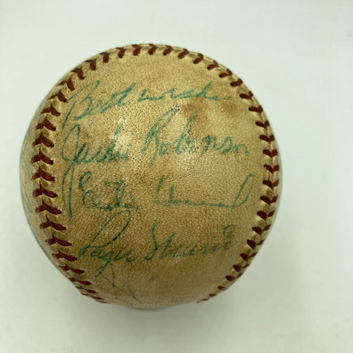 Jackie Robinson 1962 HOF Induction Signed Baseball With Roger Maris JSA COA