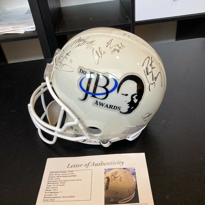 Peyton Manning & Junior Seau Multi Signed JB Awards Full Size Helmet JSA COA