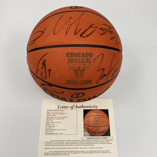 2008-09 Chicago Bulls Team Signed Official NBA Game Issued Basketball JSA COA