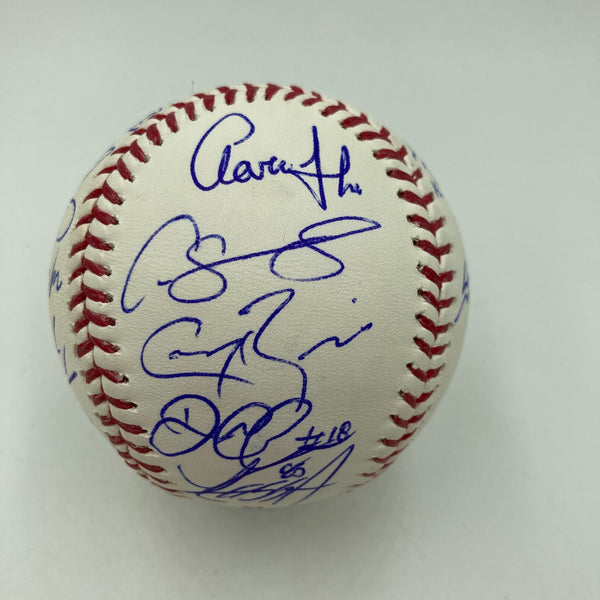 Aaron Judge Rookie 2016 New York Yankees Team Signed MLB Baseball JSA COA