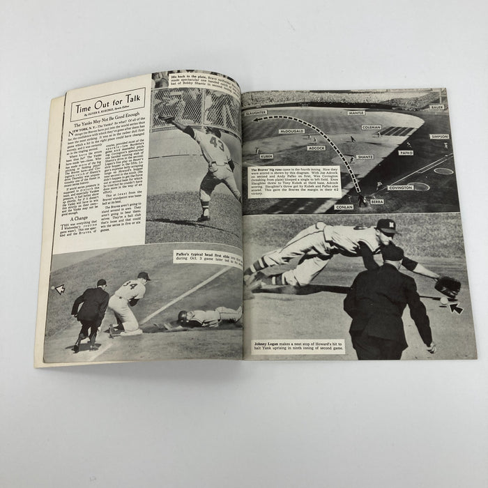 1957 Milwaukee Braves World Series Champs Team Signed Program Hank Aaron JSA COA