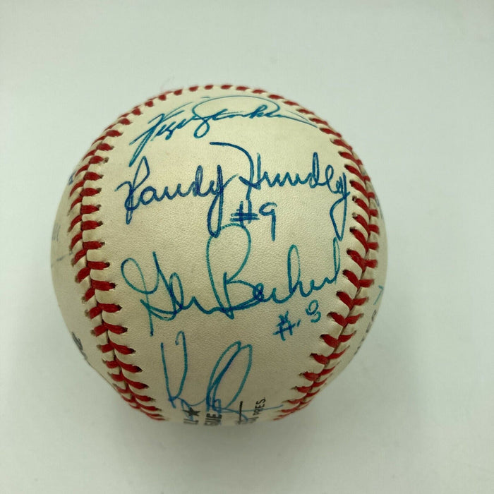 1969 Chicago Cubs Team Signed Baseball Ernie Banks Billy Williams JSA COA