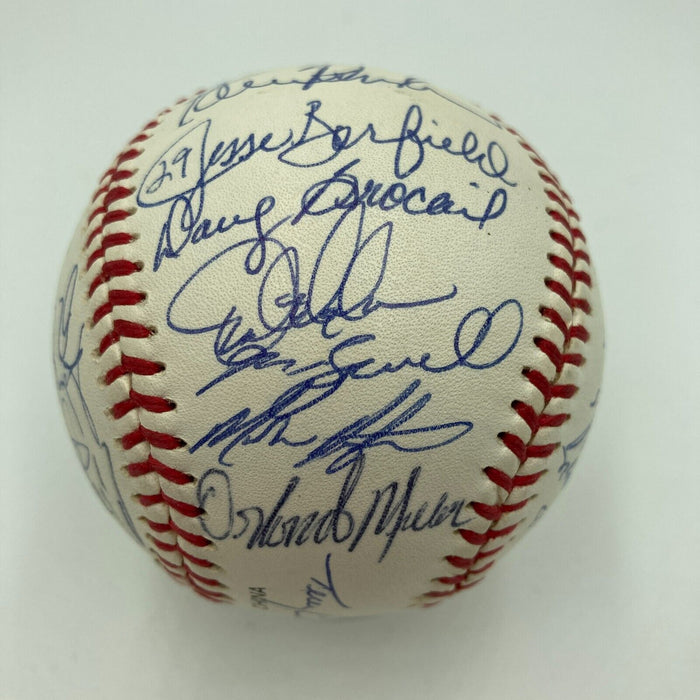 1996 Houston Astros Team Signed Baseball Jeff Bagwell & Craig Biggio