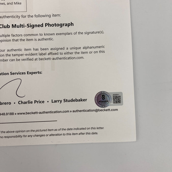 500 Home Run Club Signed 11x14 Photo Mickey Mantle Ted Williams Beckett COA