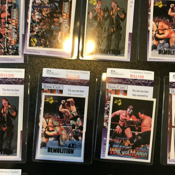 Lot Of (15) Demolition Ax WWE Signed Autographed Wrestling Cards With JSA COA