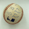 Ernie Banks Signed Heavily Inscribed Career STAT Baseball Reggie Jackson COA