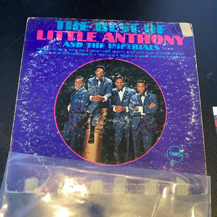 Little Anthony and the Imperials Band Signed Autographed LP Record Album JSA COA