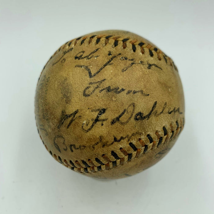 The Only Known Charles Ebbets Signed Baseball Ebbets Field 1913 Opening Day JSA