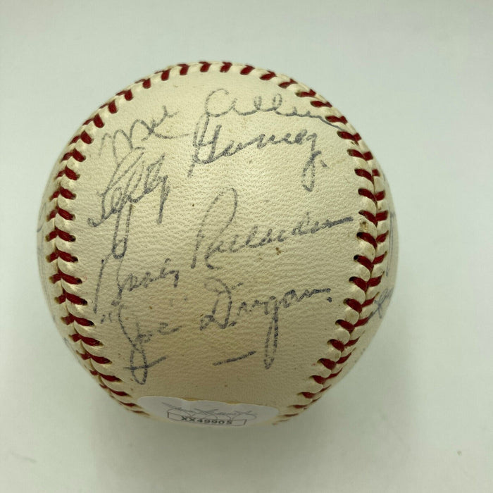 Joe Dimaggio Mickey Mantle New York Yankees HOF Legends Signed Baseball JSA COA