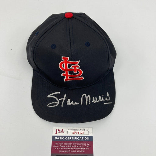Beautiful Stan Musial Signed St. Louis Cardinals Hat Cap With JSA COA