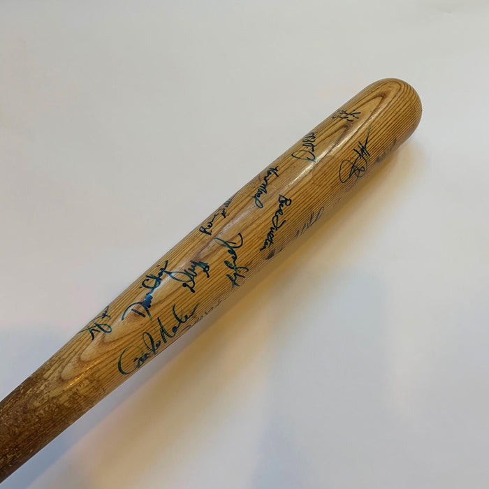 Bernie Williams Rookie 1989 Columbus Clippers Yankees Team Signed Game Bat JSA