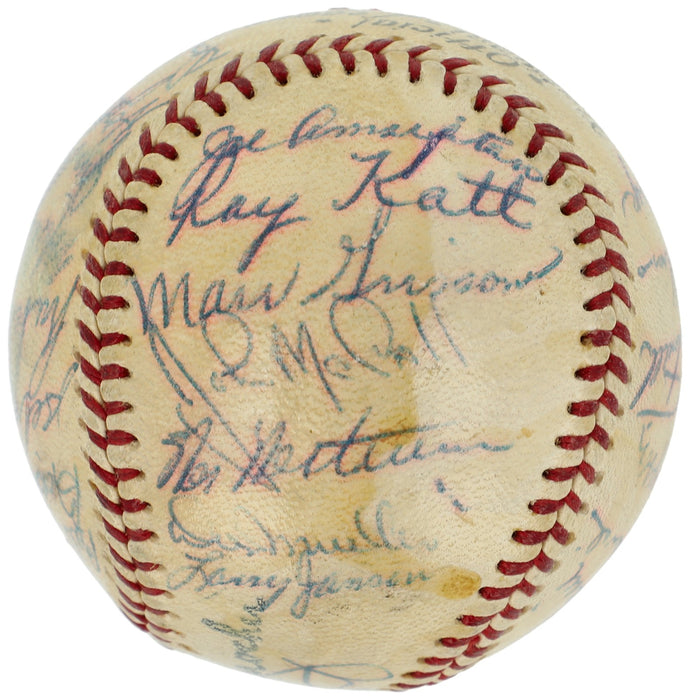 1954 Giants World Series Champs Team Signed Baseball Willie Mays Beckett COA