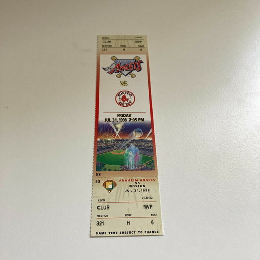 Troy Glaus Angels MLB Debut First Game Original Ticket July 31, 1998