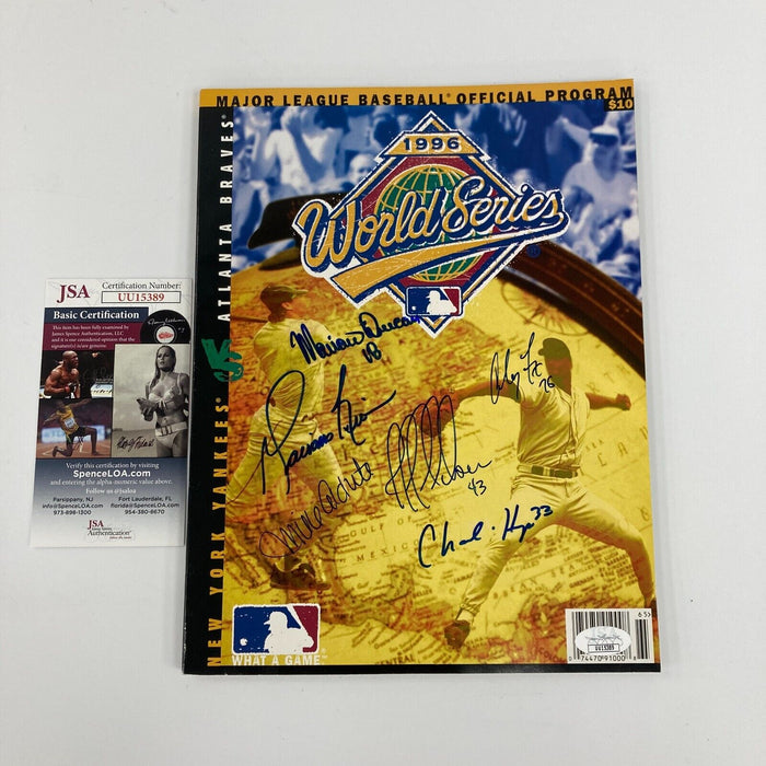 Mariano Rivera New York Yankees Signed 1996 World Series Program JSA COA